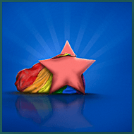 Social post with a star revealing a rainbow core