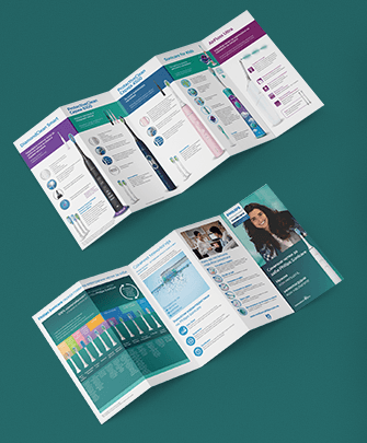 Accordion brochure for Philips Sonicare